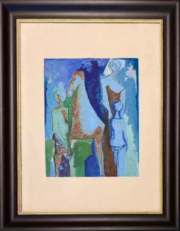 Punta Secca Marini - Marino Marini ( 1901 - 1980) - MARINO FROM SHAKESPEARE I - Etching, drypoint and aquatint in 28 colours - 1977