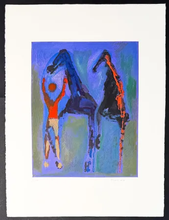 Incisione Marini - Marino Marini (1901–1980) - MARINO FROM SHAKESPEARE II - Color drypoint etching and aquatint on paper - 1978
