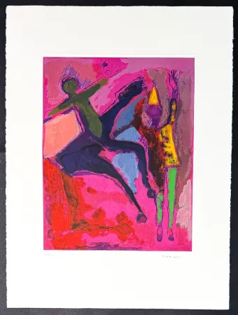Incisione Marini - Marino Marini (1901–1980) - MARINO FROM SHAKESPEARE II - Color drypoint etching and aquatint on paper - 1978