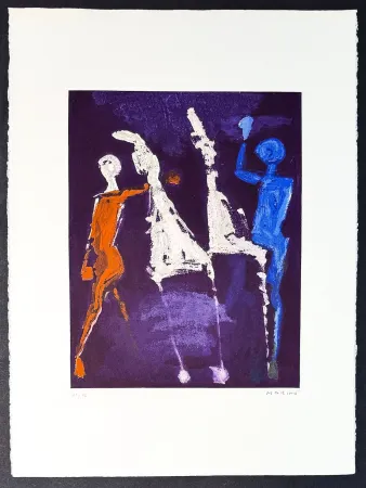 Incisione Marini - Marino Marini (1901–1980) - MARINO FROM SHAKESPEARE II - Color drypoint etching and aquatint on paper - 1978