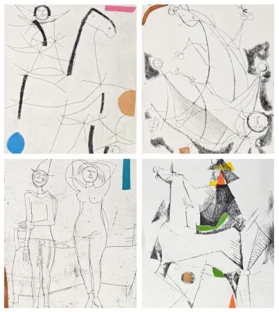 Incisione Marini - Marino Marini (1901–1980) - Tout près de Marino - 10 aquatint etchings on paper - 1971