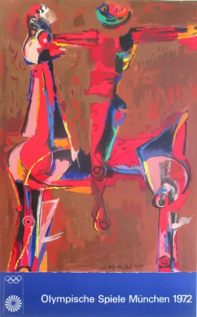 Litografia Marini - Olympia 1972, original colourlithograph