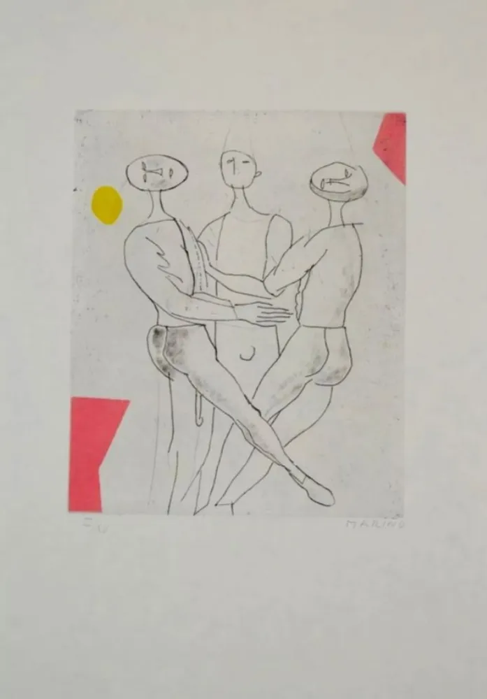 Acquaforte E Acquatinta Marini - Portfolio A-136 Giocolieri