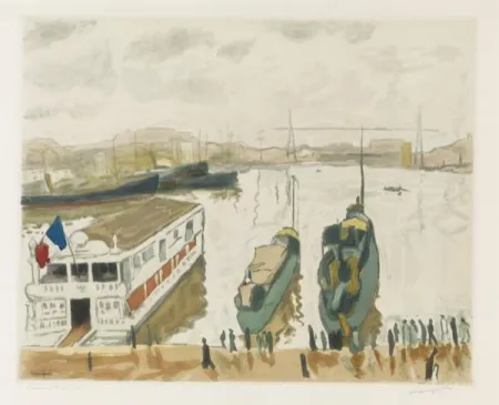 Acquaforte E Acquatinta Marquet - Le Port de Marseille. 1923-1924.