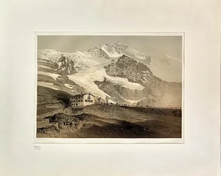 Litografia Martens - La Jungfrau Vue de la Petite Scheideck