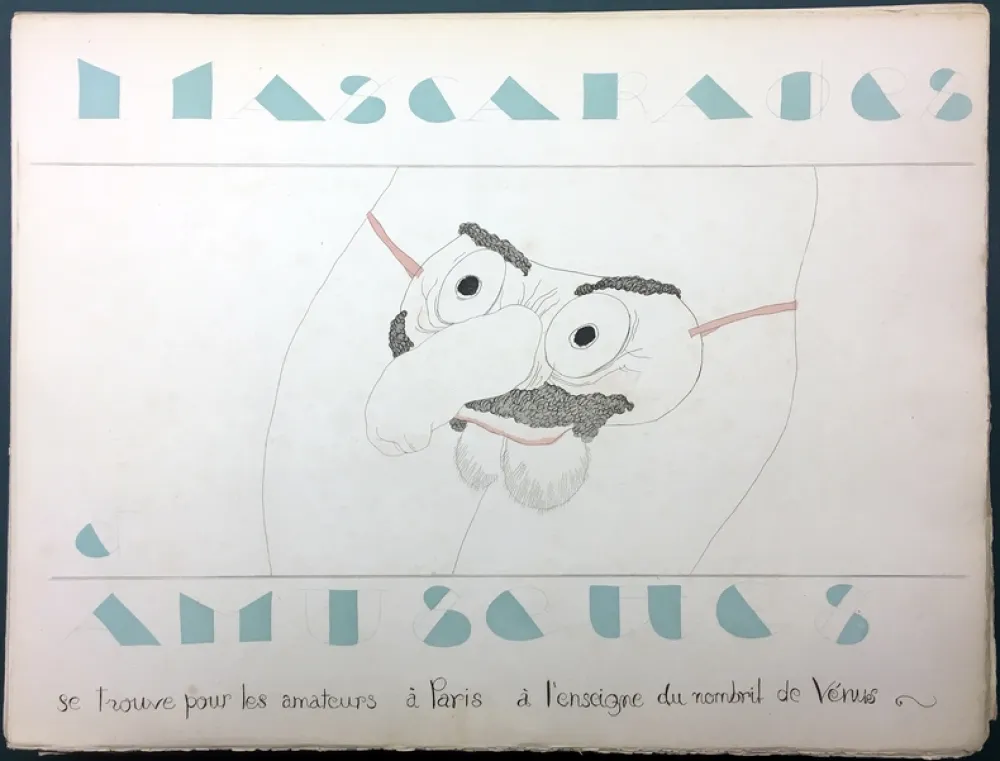 Libro Illustrato Martin - MASCARADES ET AMUSETTES. Exemplaire unique avec 14 dessins originaux de Charles Martin (1933)