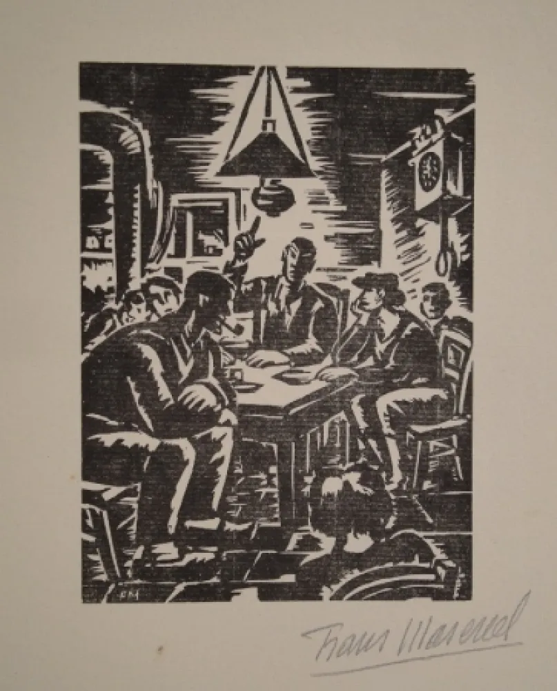 Incisione Su Legno Masereel - Emile Zola, Germinal