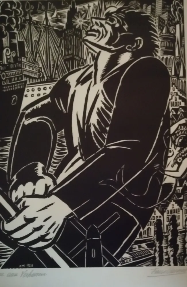 Incisione Su Legno Masereel - Ere aan Verhaeren
