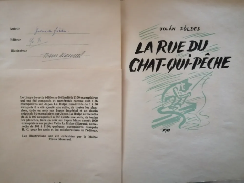 Libro Illustrato Masereel - La Rue du Chat-qui-pêche 