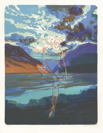 Litografia Masmonteil - Baigneuse  (Se retirant une épine)