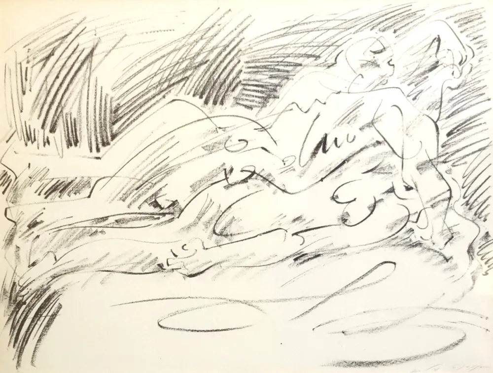 Litografia Masson - Couple étendu