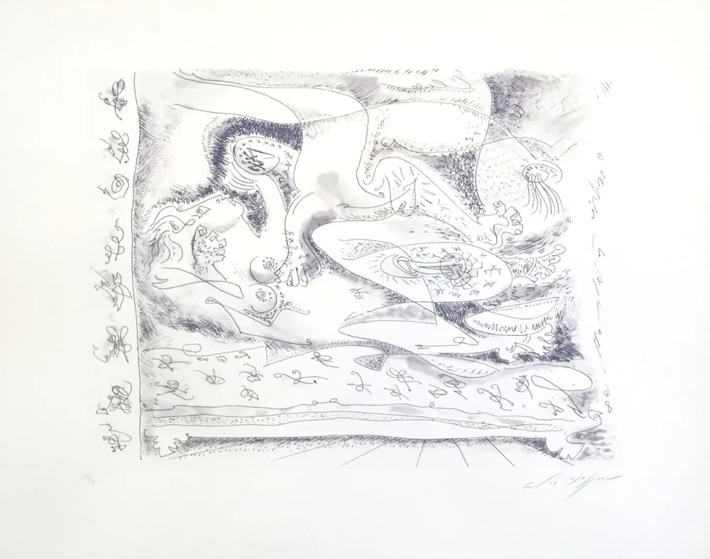 Acquaforte Masson - Dans l'alcove hantée