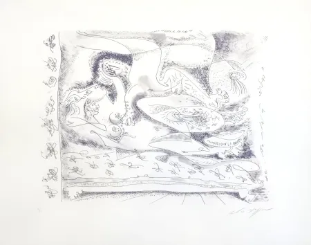 Acquaforte Masson - Dans l'alcove hantée