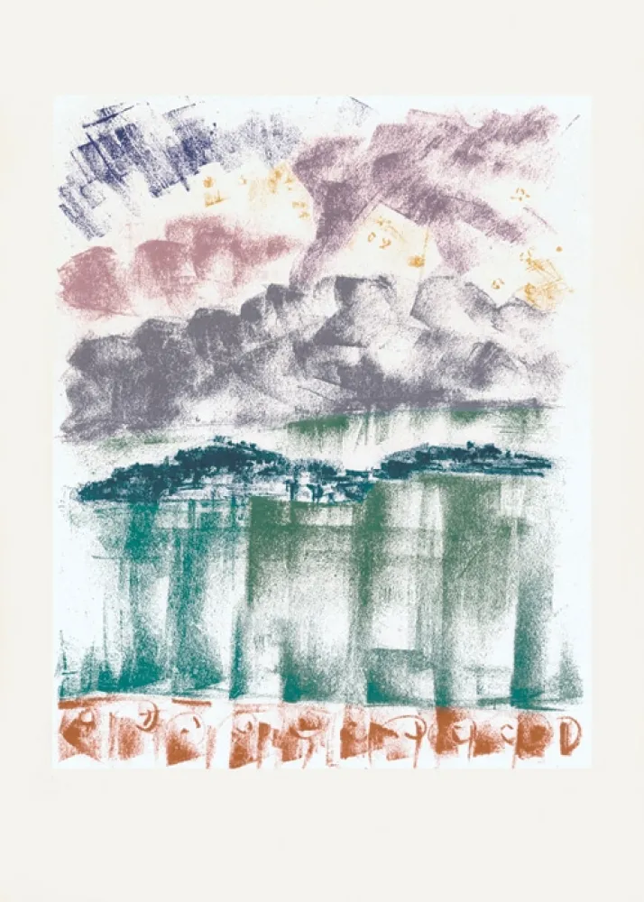 Litografia Masson - La nuit à Bellagio (Voyage à Venise)