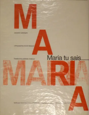 Libro Illustrato Masson - LASSAIGNE, Jacques. Maria tu sais