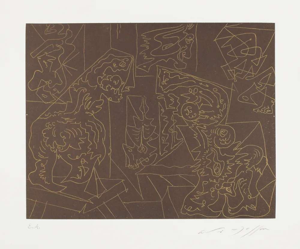 Acquaforte E Acquatinta Masson - L'atelier du sculpteur (The sculptor's studio)