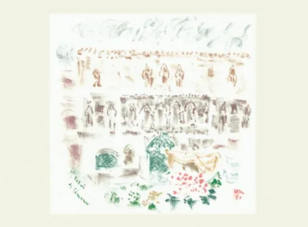 Litografia Masson - Le Palais de Cimarosa (Voyage à Venise)