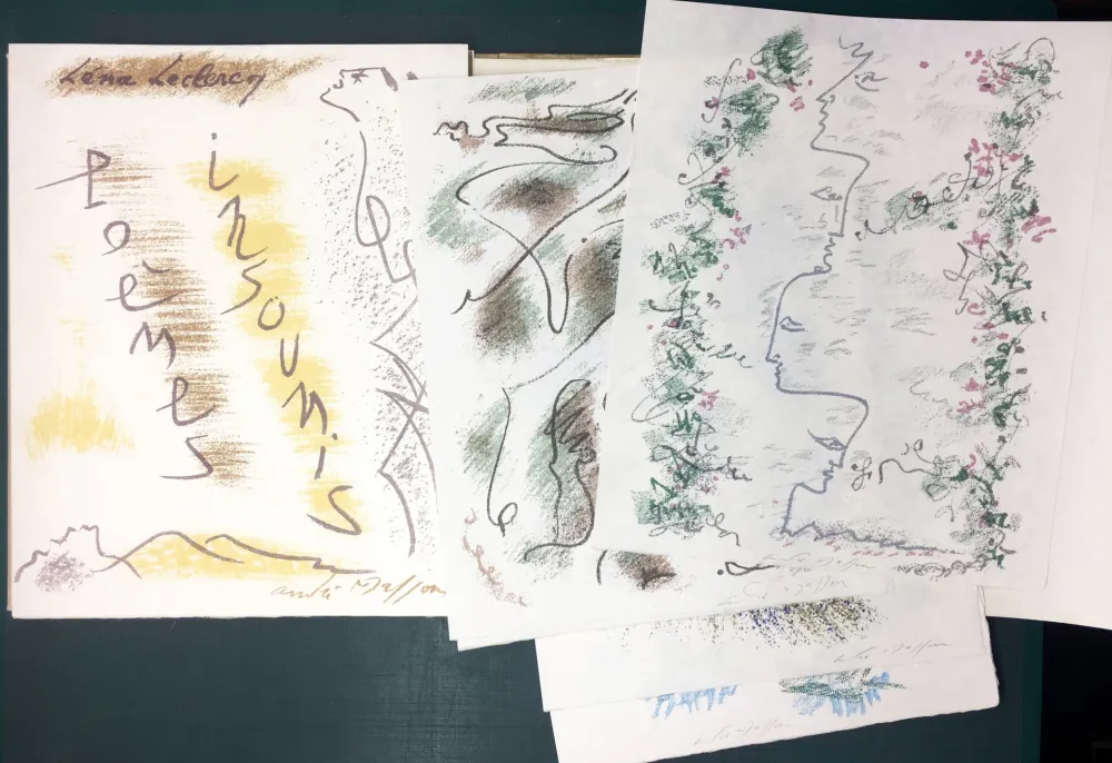 Libro Illustrato Masson - Léna Leclercq. POÈMES INSOUMIS. 10 lithographies signées (1963)