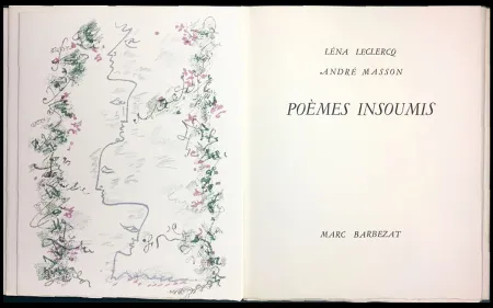 Libro Illustrato Masson - Léna Leclercq. POÈMES INSOUMIS. 8 lithographies en couleurs (1963)
