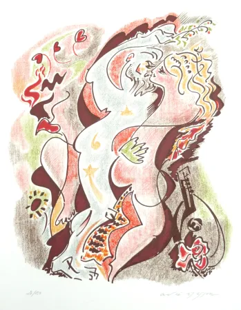 Litografia Masson - Les sonnets de Louise Labé 1