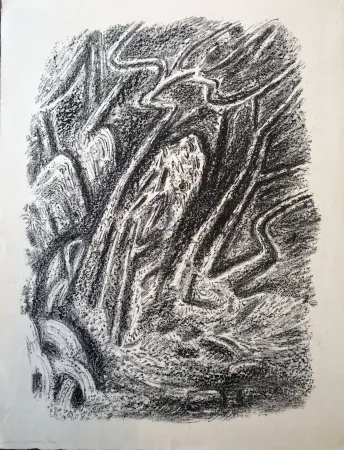 Litografia Masson - Paysage au Cascatelles