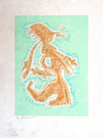 Acquaforte Masson - Personnage au crocodile