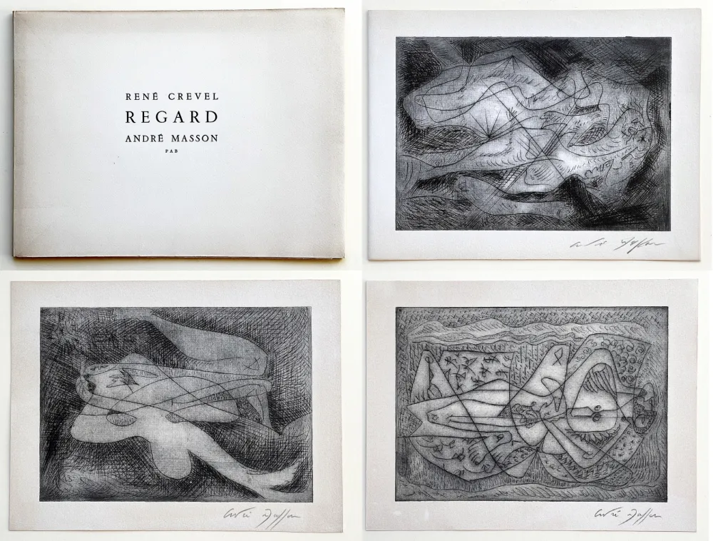 Libro Illustrato Masson - René Crevel. REGARD. Gravures d'André Masson (1964)