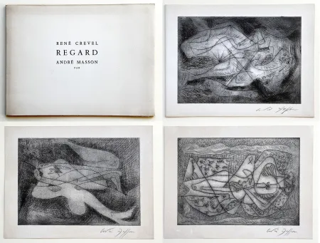 Libro Illustrato Masson - René Crevel. REGARD. Gravures d'André Masson (1964)