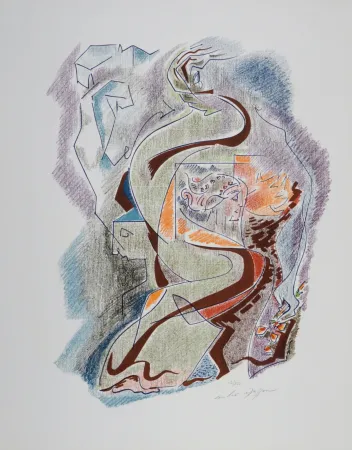 Litografia Masson - Sonnets de Louise Labé #1, 1972, Hand-signed!