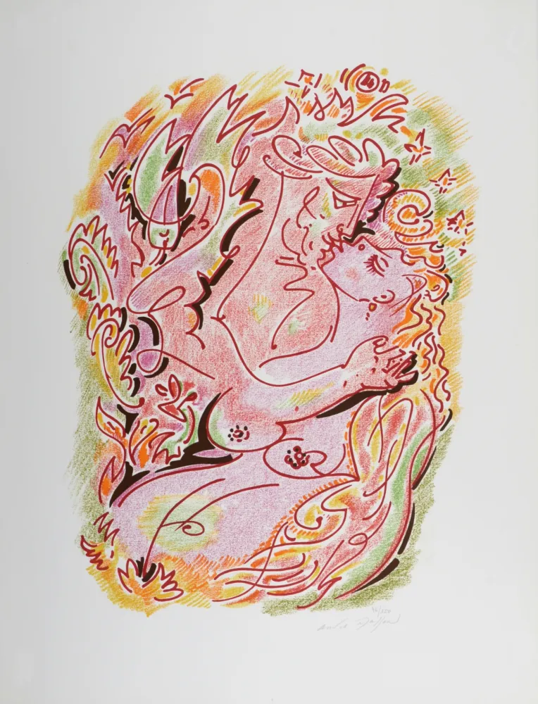 Litografia Masson - Sonnets de Louise Labé #6, 1972, Hand-signed!