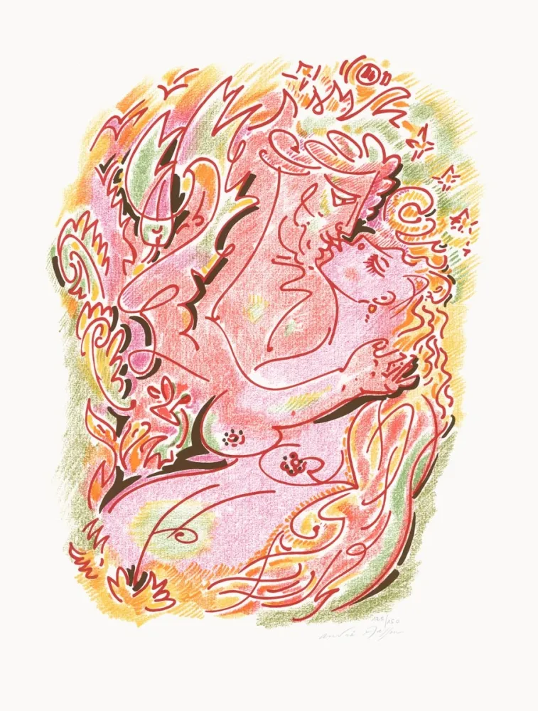 Litografia Masson - Sonnets Louise Labé