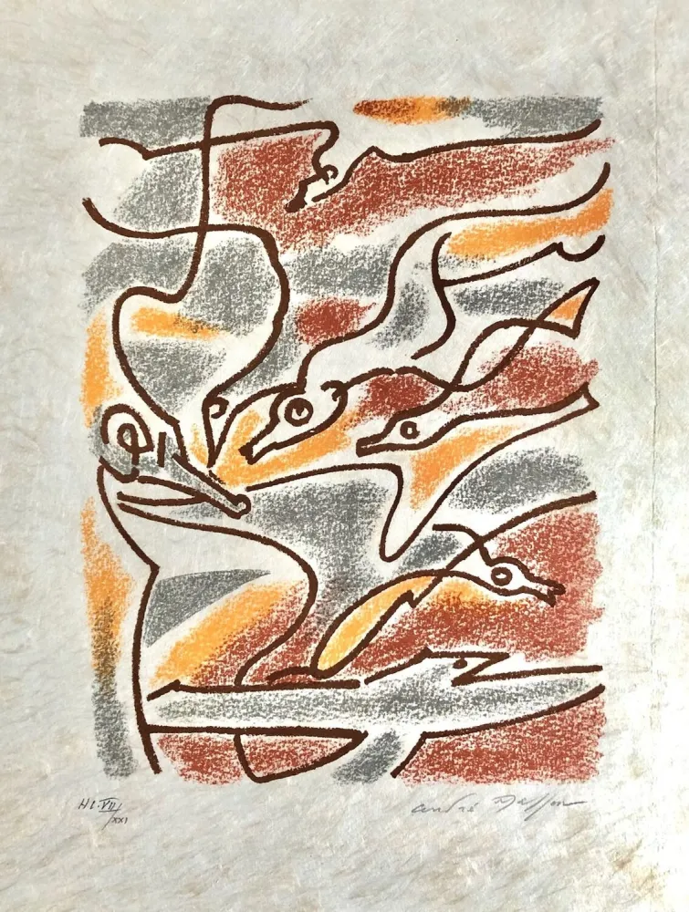 Litografia Masson - Une étoile de craie