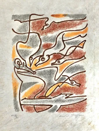 Litografia Masson - Une étoile de craie