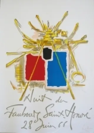 Manifesti Mathieu - Affiche Nuit du Faubourg Saint-Honoré 28 juin 66