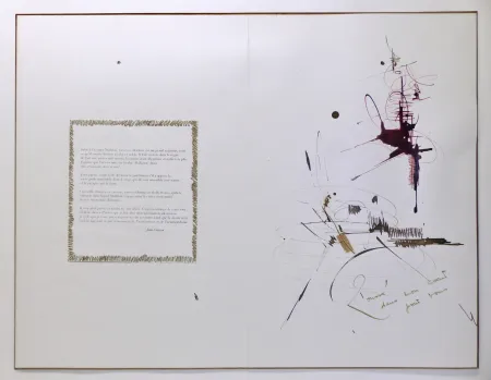 Non Tecnico Mathieu - Composition pour Jean Cocteau, 1er mai 1960. Dessin