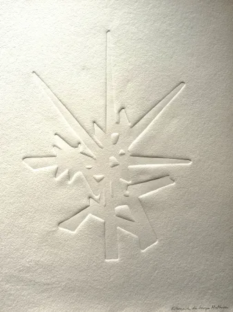 Rilievo Mathieu - Georges Mathieu (1921-2012) - Estampille signee a la main, '80-'90