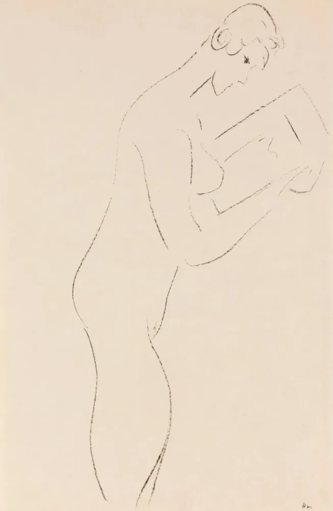 Litografia Matisse - 113-Year-Old Lithograph La Lecture, nu de profil