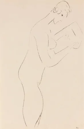 Litografia Matisse - 113-Year-Old Lithograph La Lecture, nu de profil