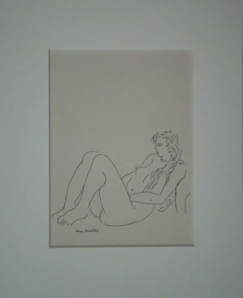 Litografia Matisse - Assis nu