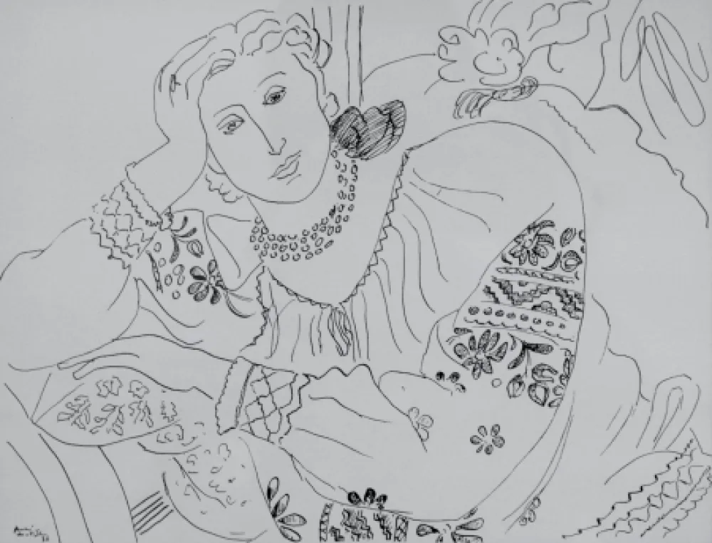 Litografia Matisse - Femme sur chaise longue
