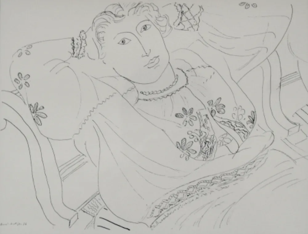 Litografia Matisse - Femme sur chaise longue