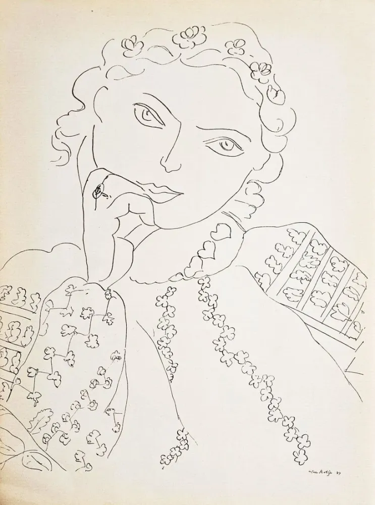 Rotocalcografia Matisse - Jeune fille