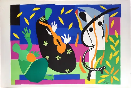 Litografia Matisse - LA TRISTESSE DU ROI. Lithographie sur vélin d'Arches (tirage original édité par Tériade, 1958)