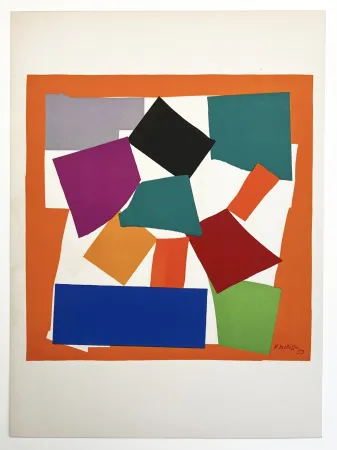 Litografia Matisse - L'ESCARGOT (1953). Lithographie d'après les papiers découpés. De luxe sur Arches.