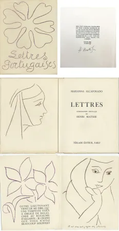 Libro Illustrato Matisse - M. Alacaforado : LETTRES PORTUGAISES. Lithographies originales de Henri Matisse (1946)