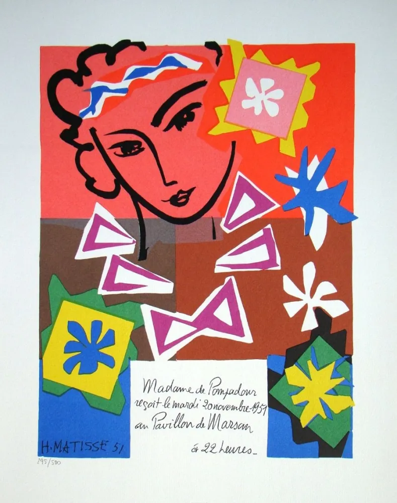 Serigrafia Matisse - Madame de Pompadour, 1951