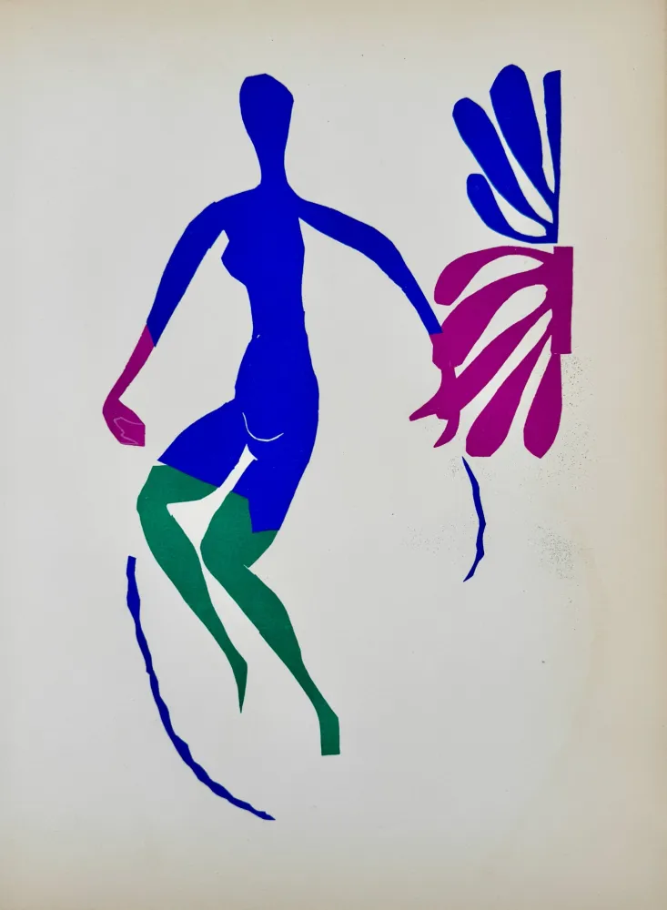Litografia Matisse - Nu bleu aux bas verts 