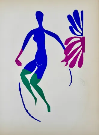 Litografia Matisse - Nu bleu aux bas verts 