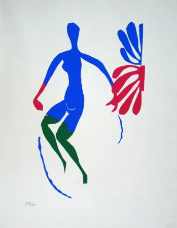 Litografia Matisse - Nu bleu, avec des bas verts