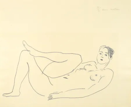 Litografia Matisse - Nu couché, jambe repliée - Étude de jambes
